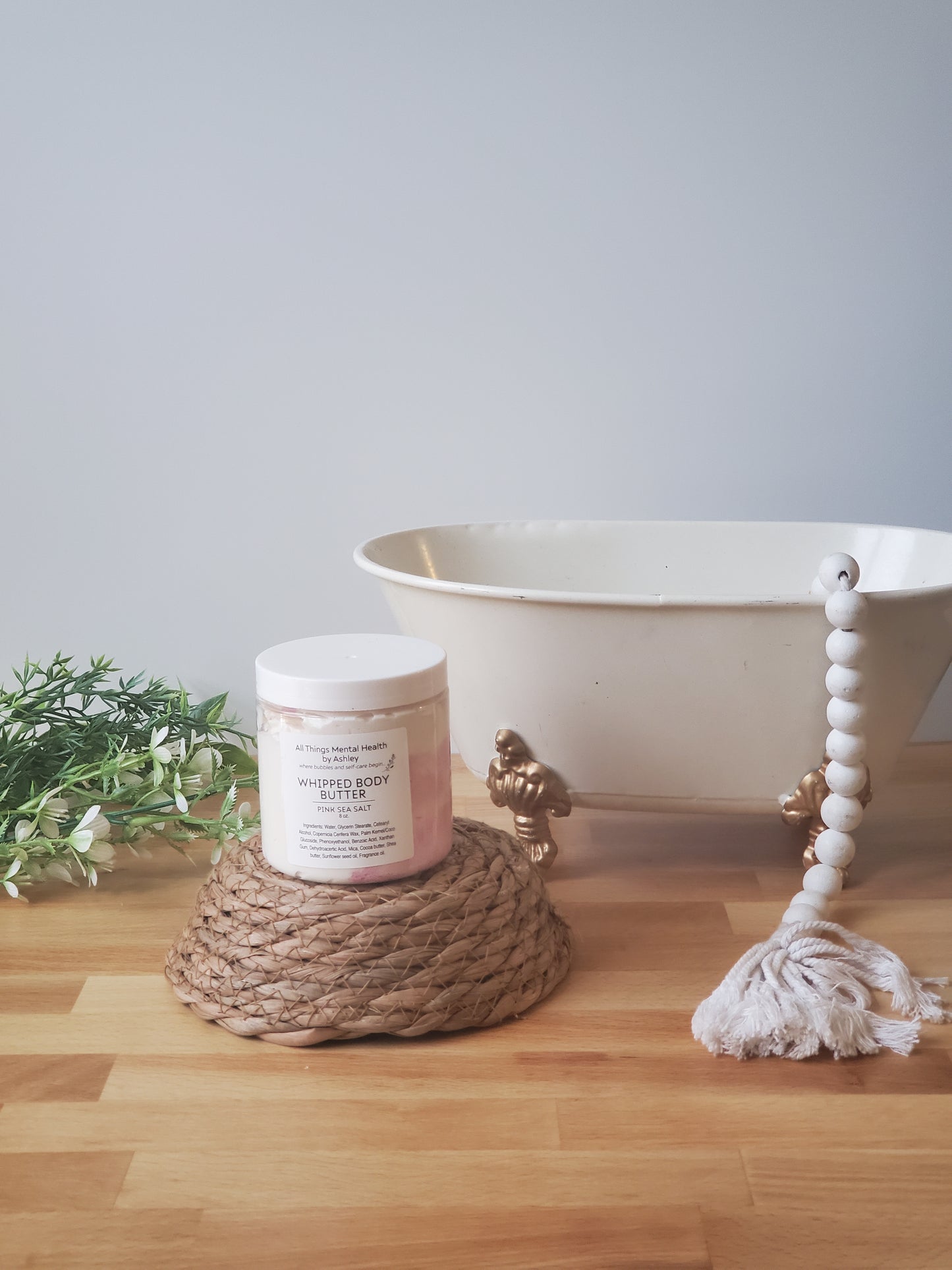 Pink Sea Salt Whipped Body Butter I Cocoa Butter I Shea Butter I