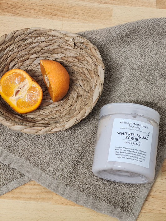 Patchouli + Eucalyptus Whipped Sugar Scrub I Inner Peace I Shea Butter I Masculine Collection