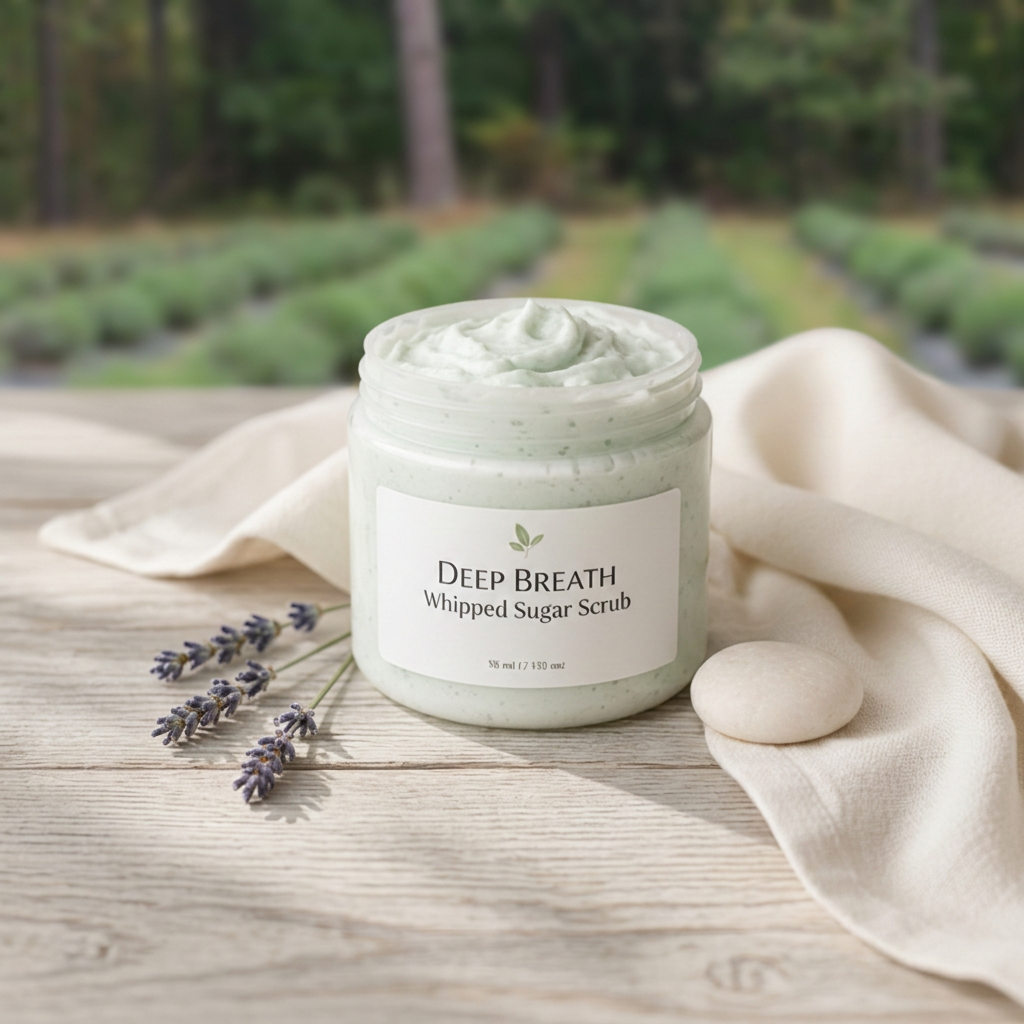 Deep Breath Whipped Sugar Scrub I Lavender & Eucalyptus I Shea Butter I