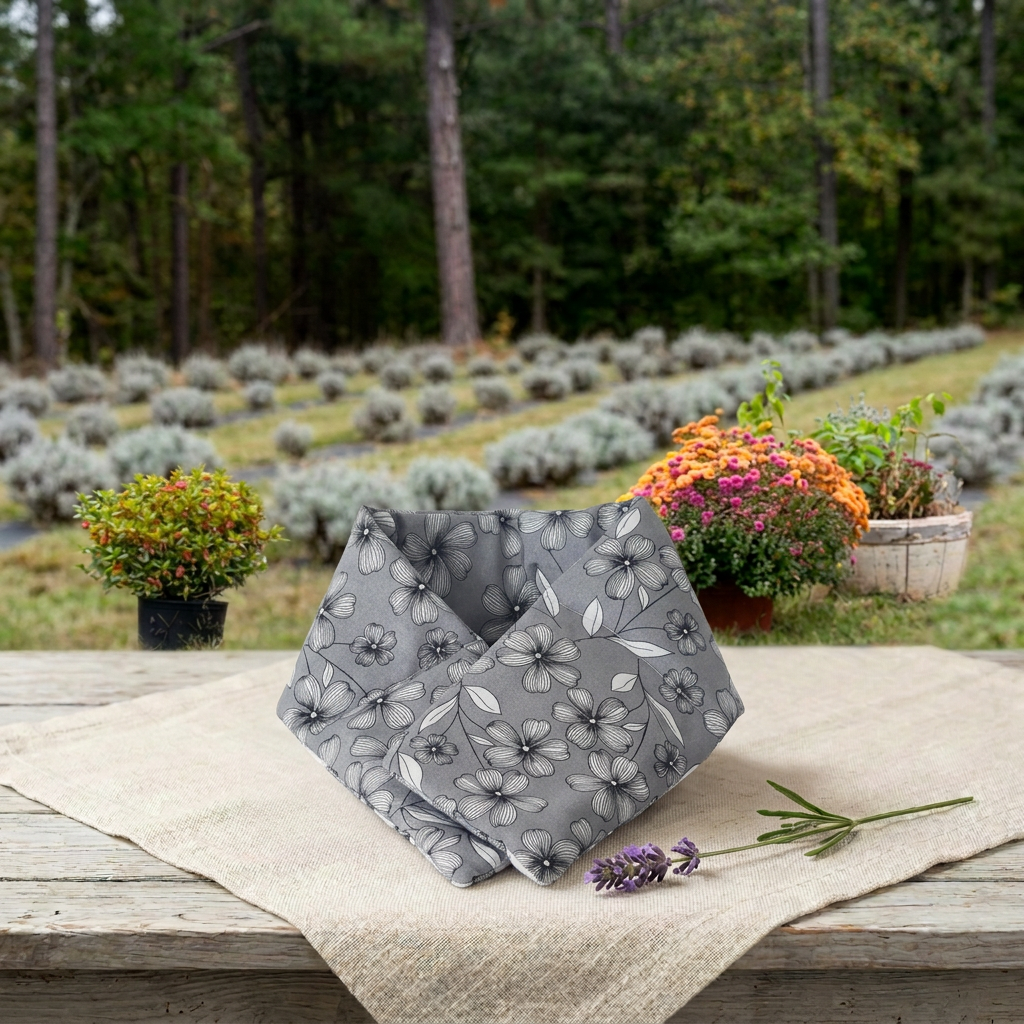 Black & White Floral I Neck Wrap I Lavender I Spring Collection