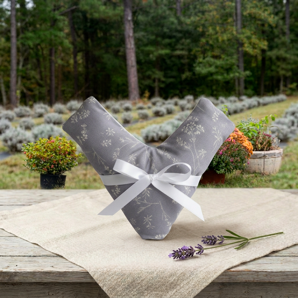 Grey Floral I Neck Wrap I Lavender I