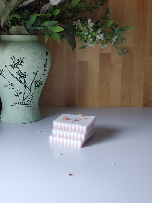 Pink Sea Salt Bar Soap I Fresh I Goats Milk I