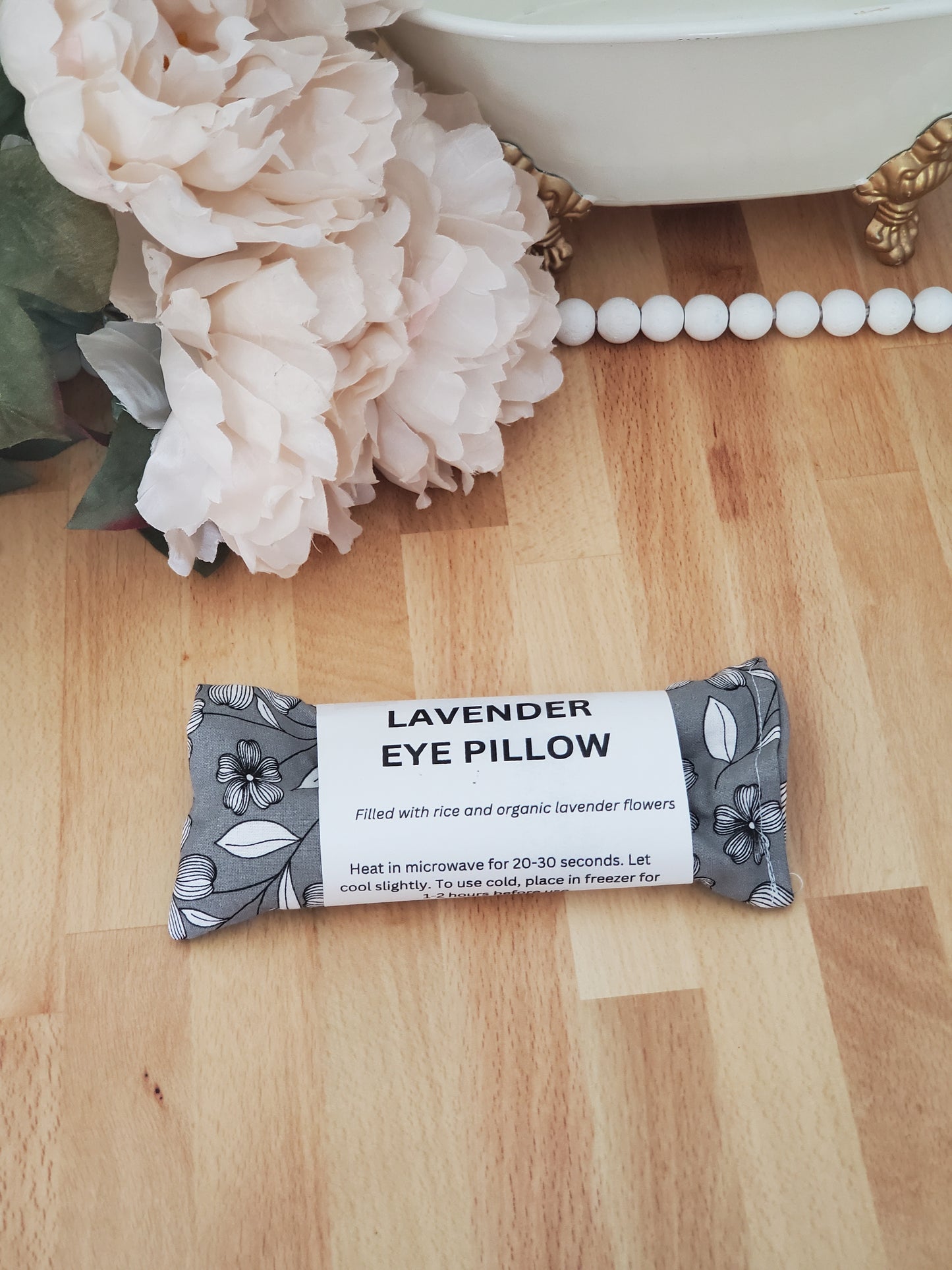 Black Grey I Floral I Eye Pillow I Lavender I Spring Collection