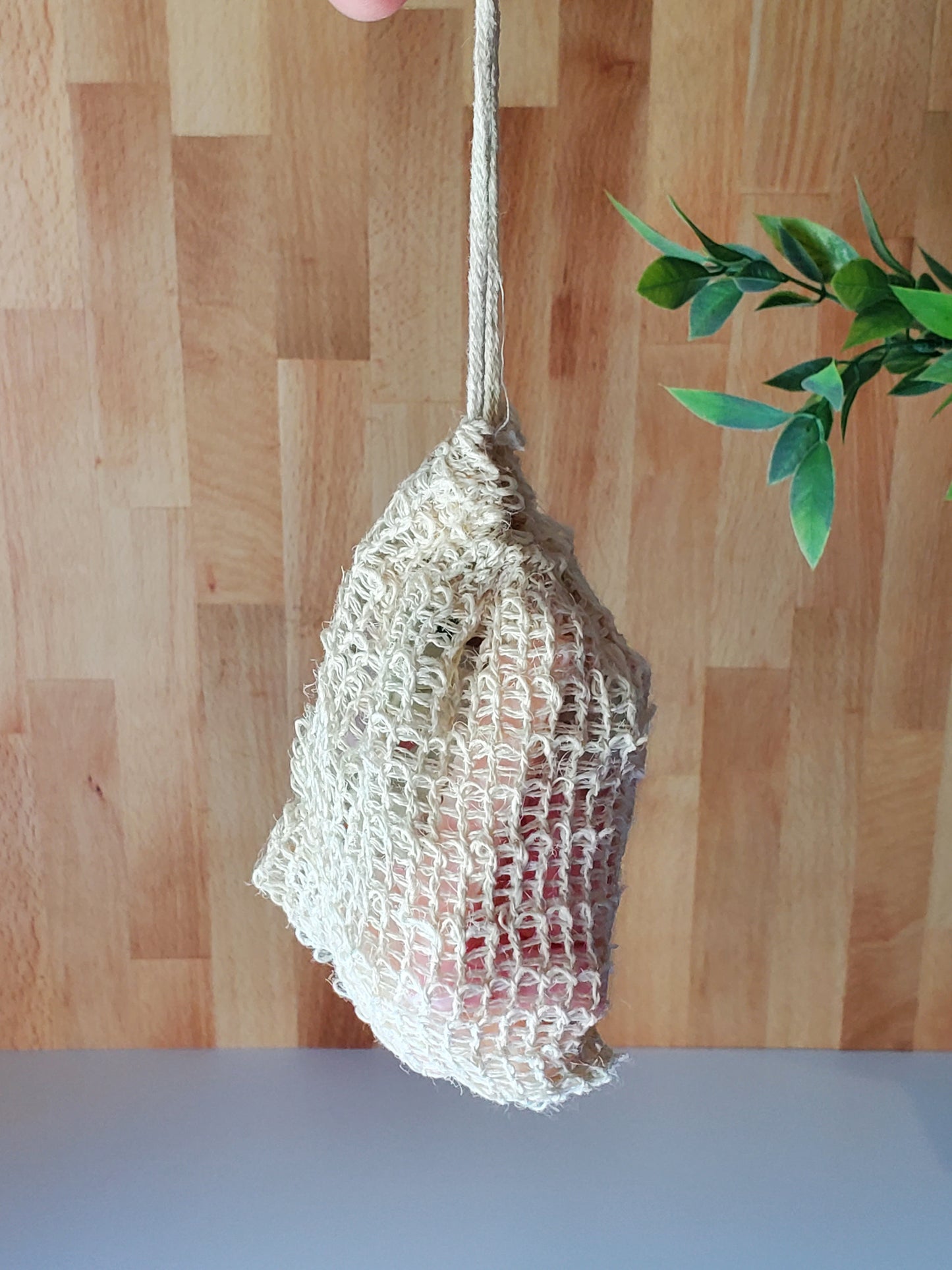 woven soap saver bag | exfoliating eco-friendly loofah alternative
