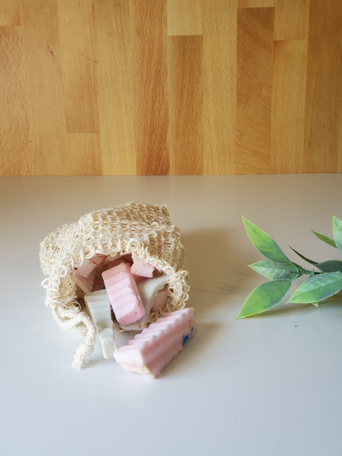 woven soap saver bag | exfoliating eco-friendly loofah alternative