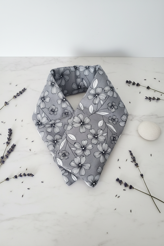 Black & White Floral Neck Wrap