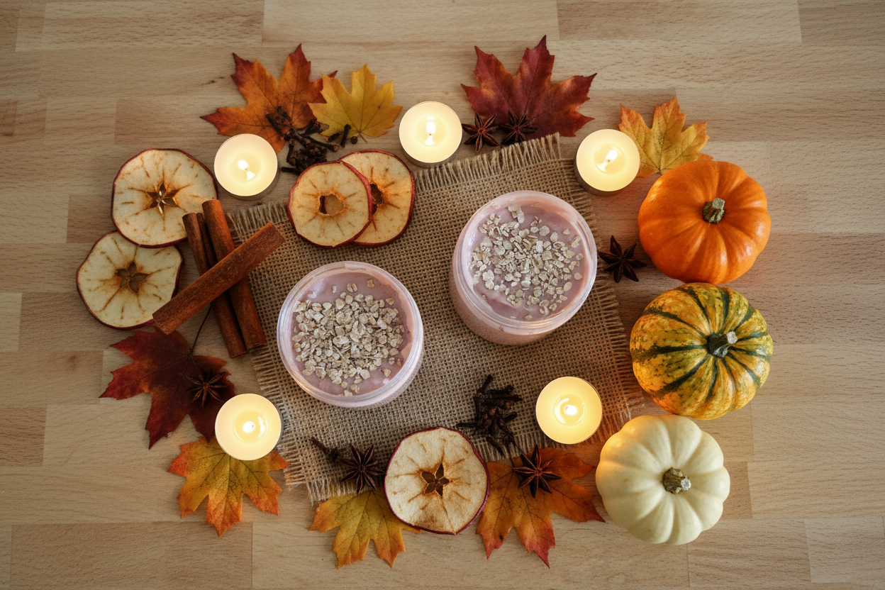 Fall Apple Crisp Sugar Scrub Background