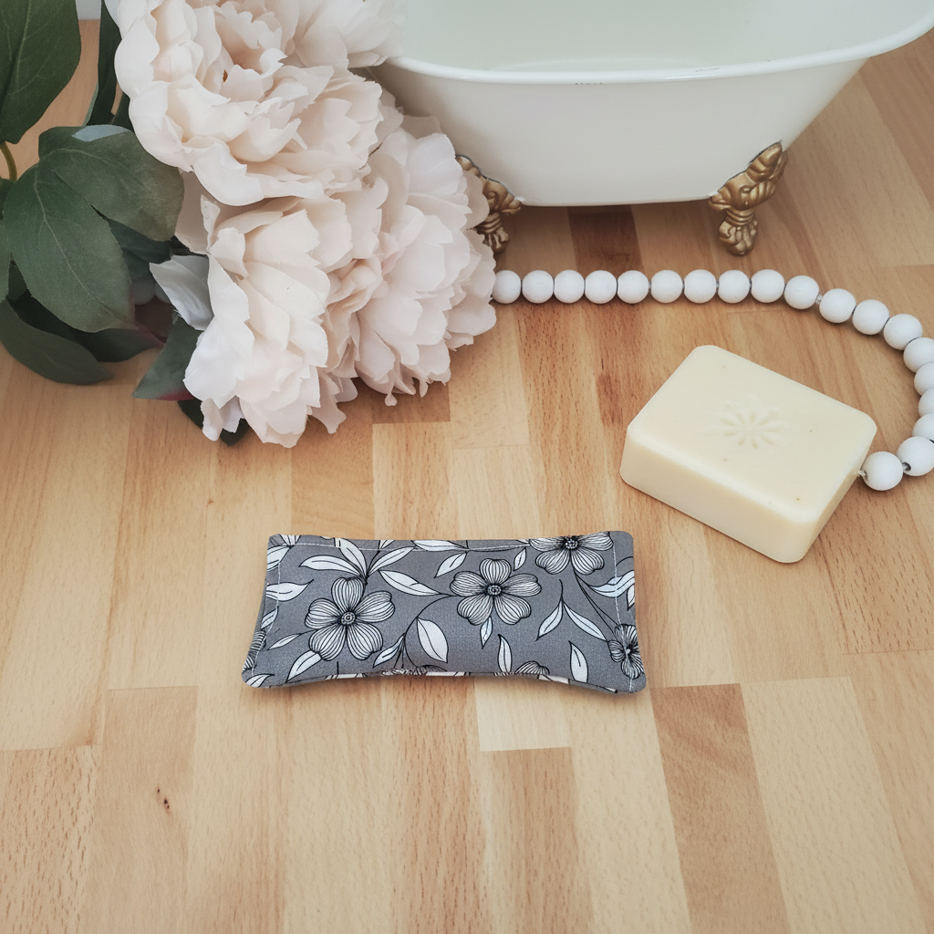 Grey Floral Lip Balm Holder