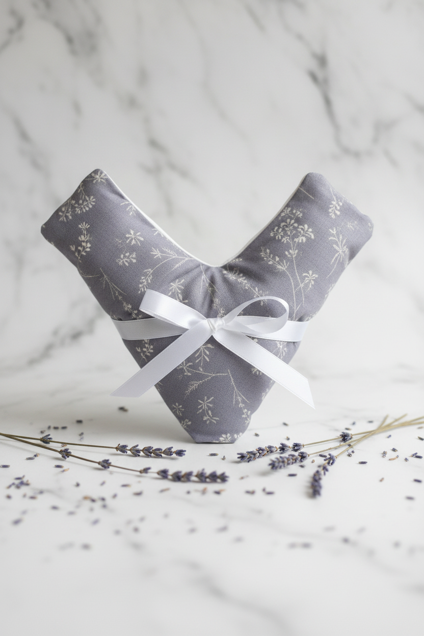 Grey Floral Neck Wrap