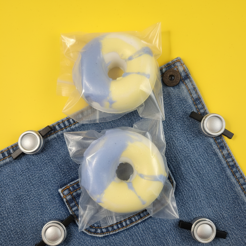 Minion Donut Soaps Wrapped