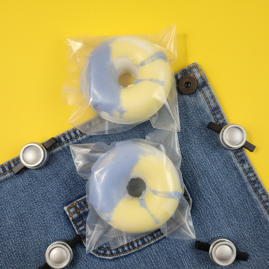Minion Donut Soaps Wrapped