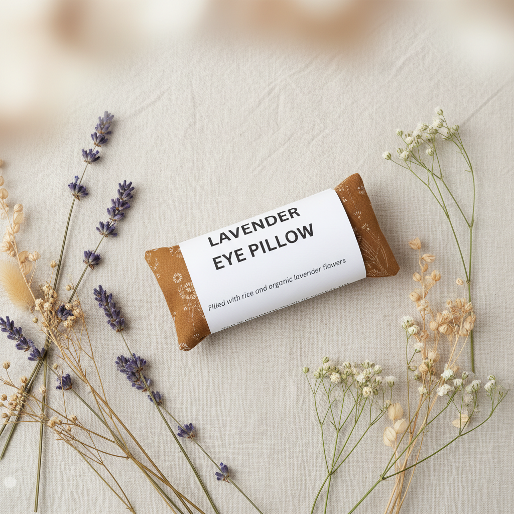 Mustard Floral Eye Pillow