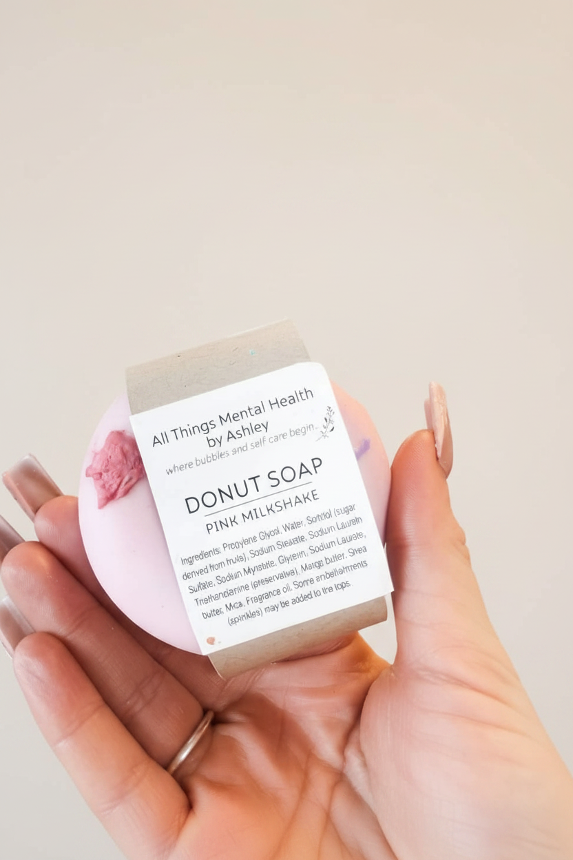 Pink Milkshake Donut Soap