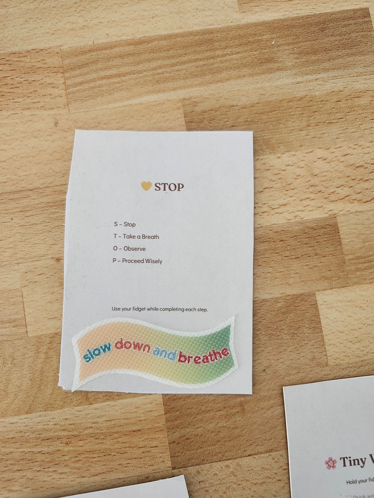 Pocket Peace™ Mental Health Fidget Cards