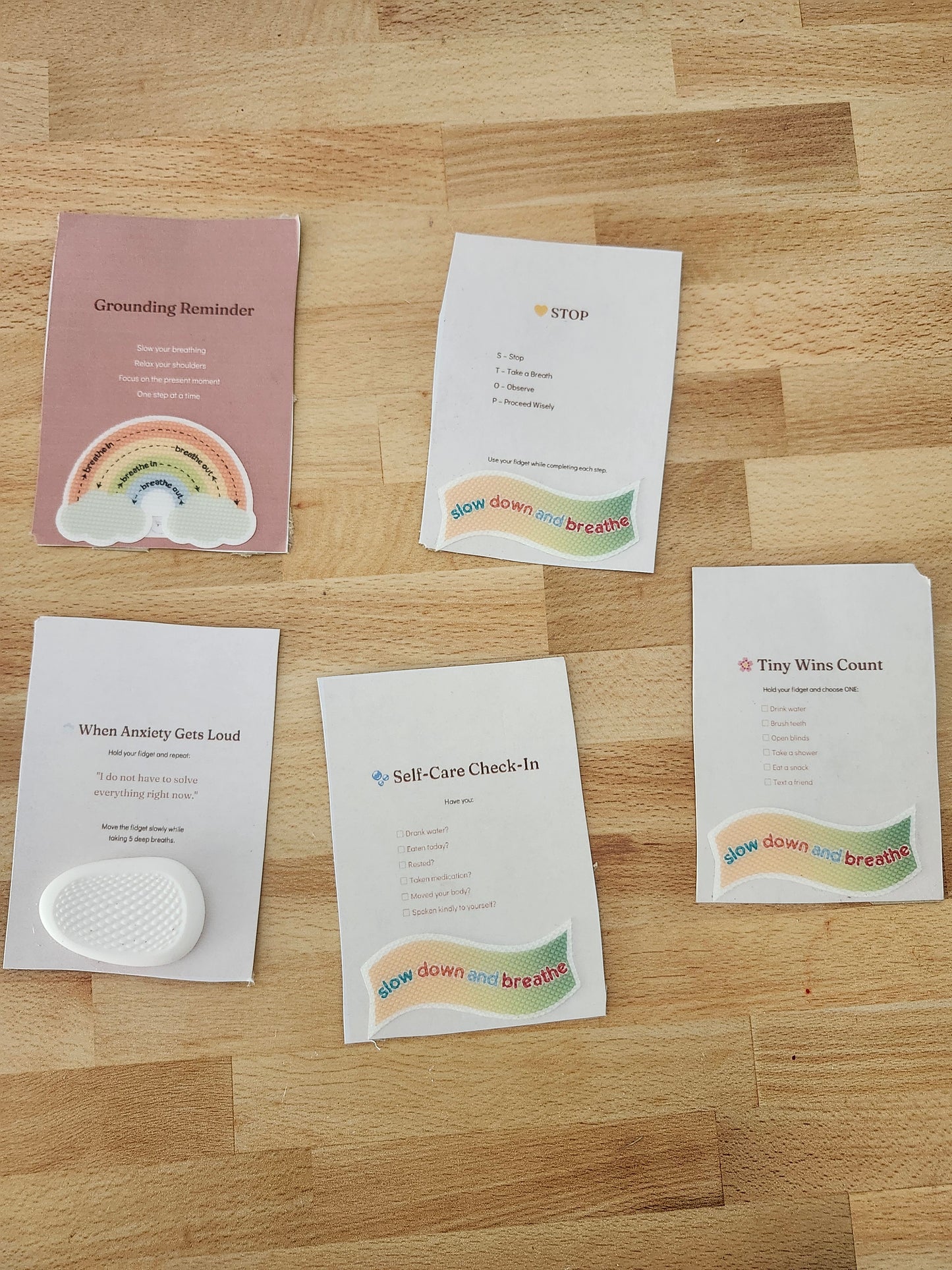 Pocket Peace™ Mental Health Fidget Cards