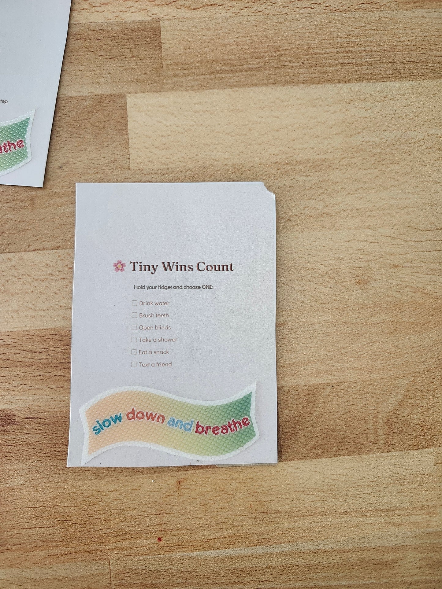Pocket Peace™ Mental Health Fidget Cards