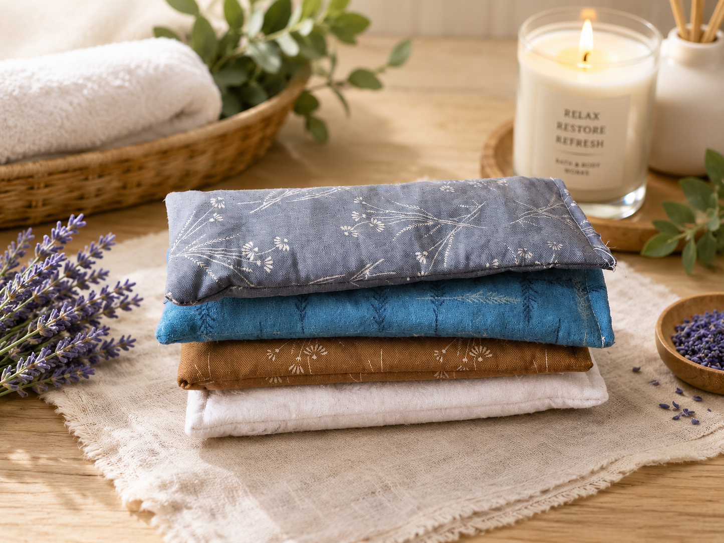 Black Grey I Floral I Eye Pillow I Lavender I Spring Collection