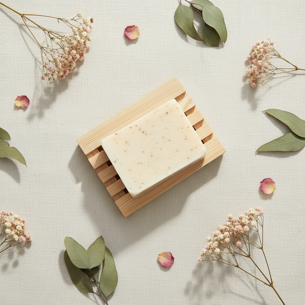 Soap + Wooden Holder Bundle | Goat Milk Soap + Wooden Soap Dish