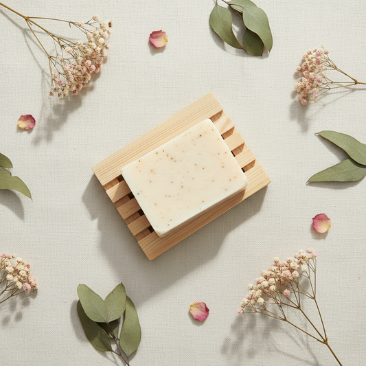 Soap + Wooden Holder Bundle | Goat Milk Soap + Wooden Soap Dish